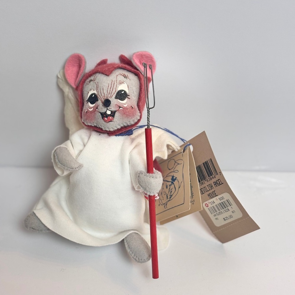 Vintage‎ 90's Annalee Angel Devil a Halloween Shelf Sitter Gift Rare Grandmacore